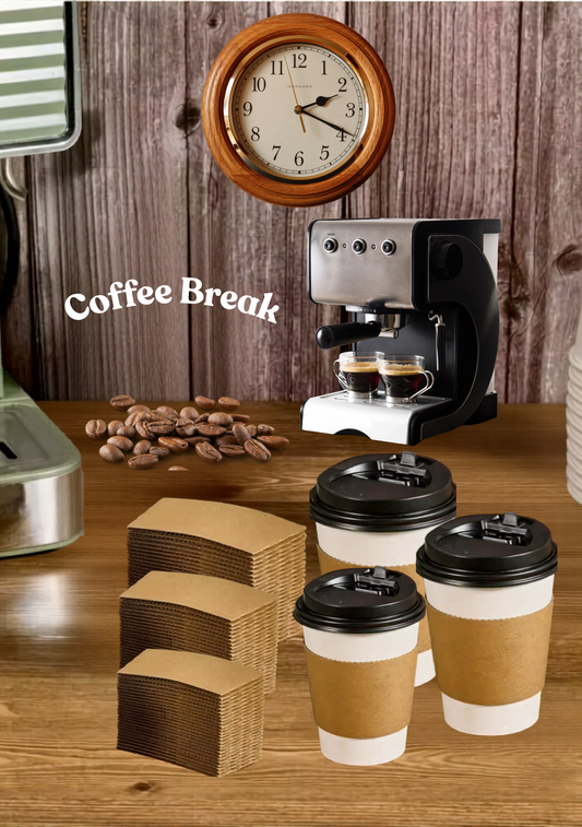 Paper Kraft Corrugated Coffee Sleeves – Hot Cup Insulator