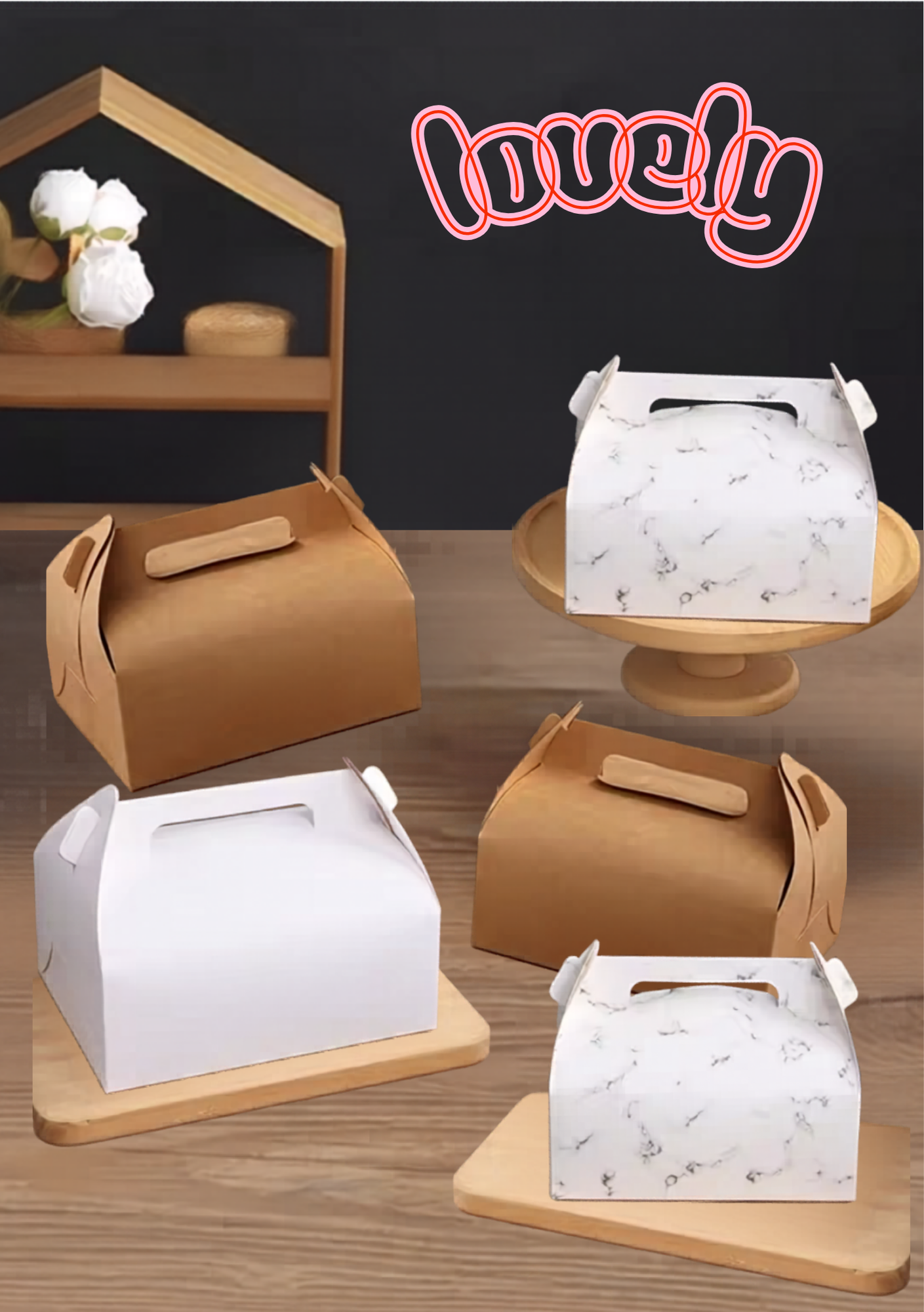 Foldable Kraft Paper Baking Packaging Boxes