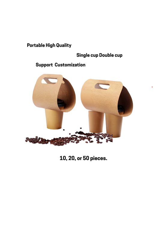 Disposable Portable Cup Holder Kraft Paper