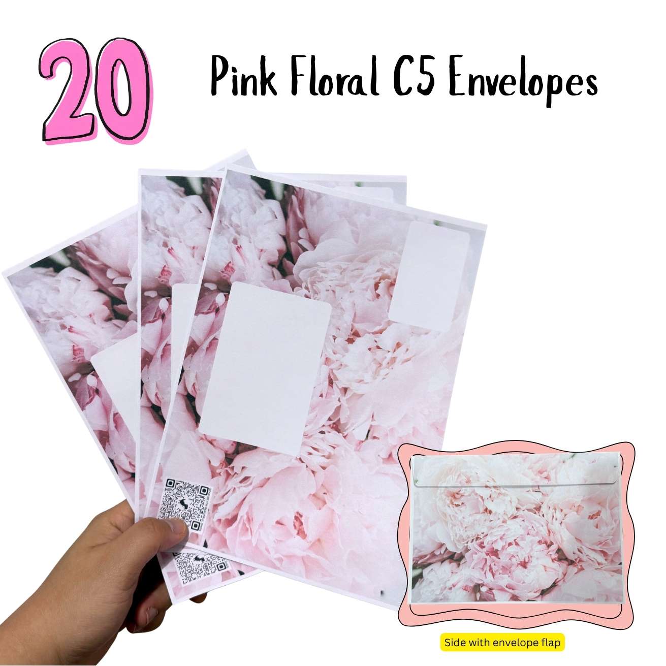 Floral C5 Envelopes Collection 1 – Premium Decorative Envelopes for Letters, Invitations, Gifting, Happy Mail
