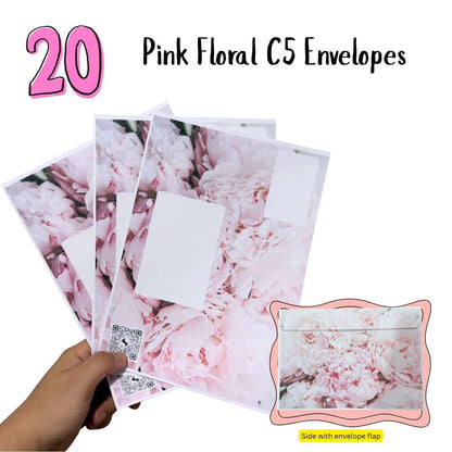 Floral C5 Envelopes Collection 1 – Premium Decorative Envelopes for Letters, Invitations, Gifting, Happy Mail