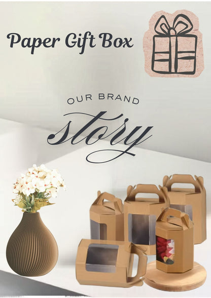 Kraft Window Octagonal Boxes with Handle – Eco‑Friendly Bakery General Packaging