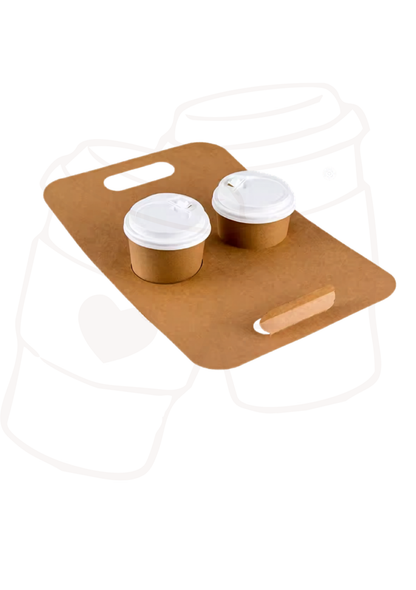 Disposable Portable Cup Holder Kraft Paper