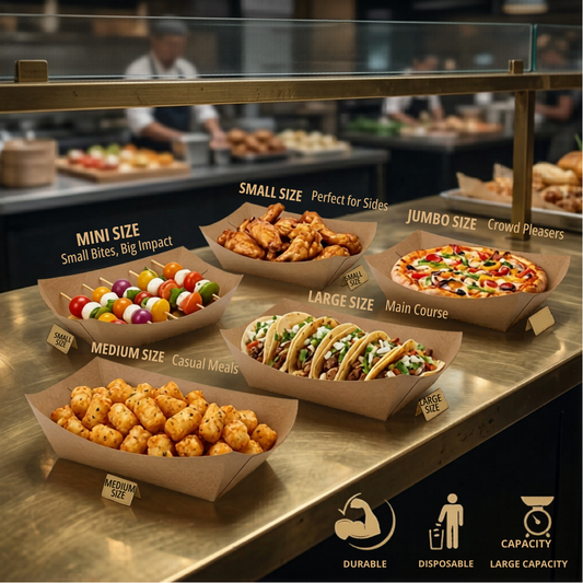 Eco-friendly Food Paper Trays in all sizes