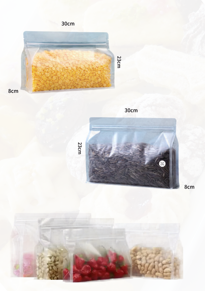 Stand-up Frosted Food Storage Bag Flat Bottom