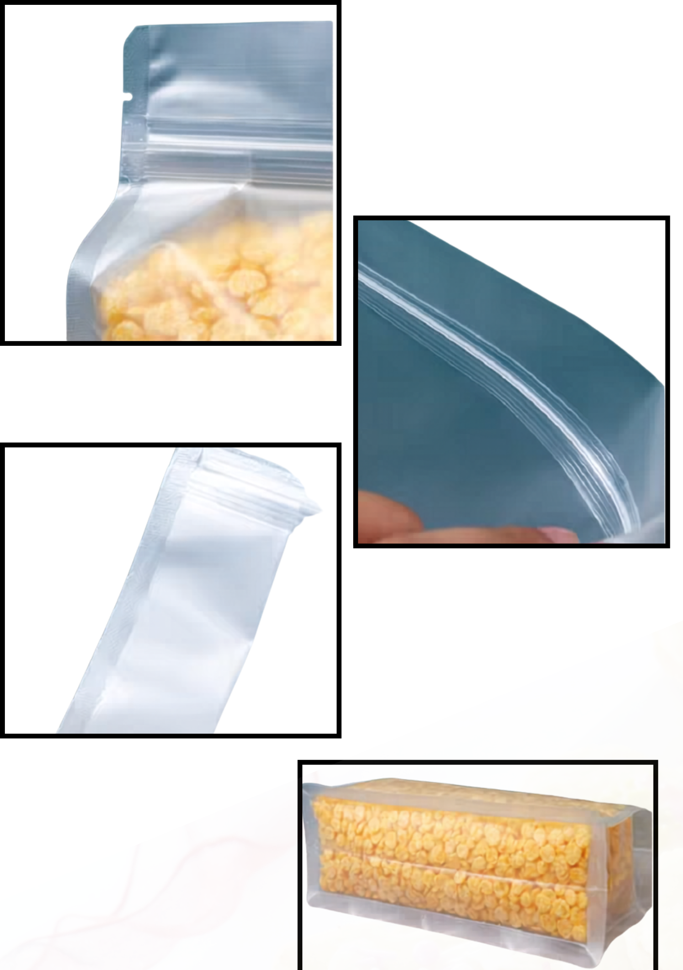 Stand-up Frosted Food Storage Bag Flat Bottom