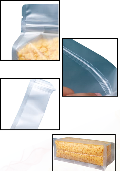 Stand-up Frosted Food Storage Bag Flat Bottom