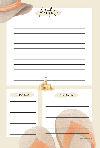 Beach Bliss Stationery Set – Notes &amp; Memo Pads