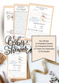 Baby Shower Game & Stationery Set, Predictions, Crossword And Thank You Cards