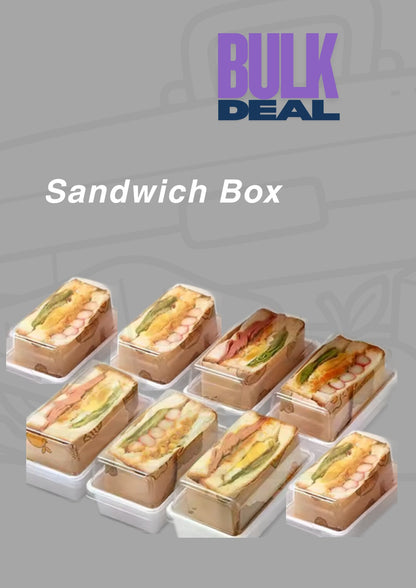 Sandwich Box – Clear Rectangular Lunch Container Unique Fresh and Clean Servings