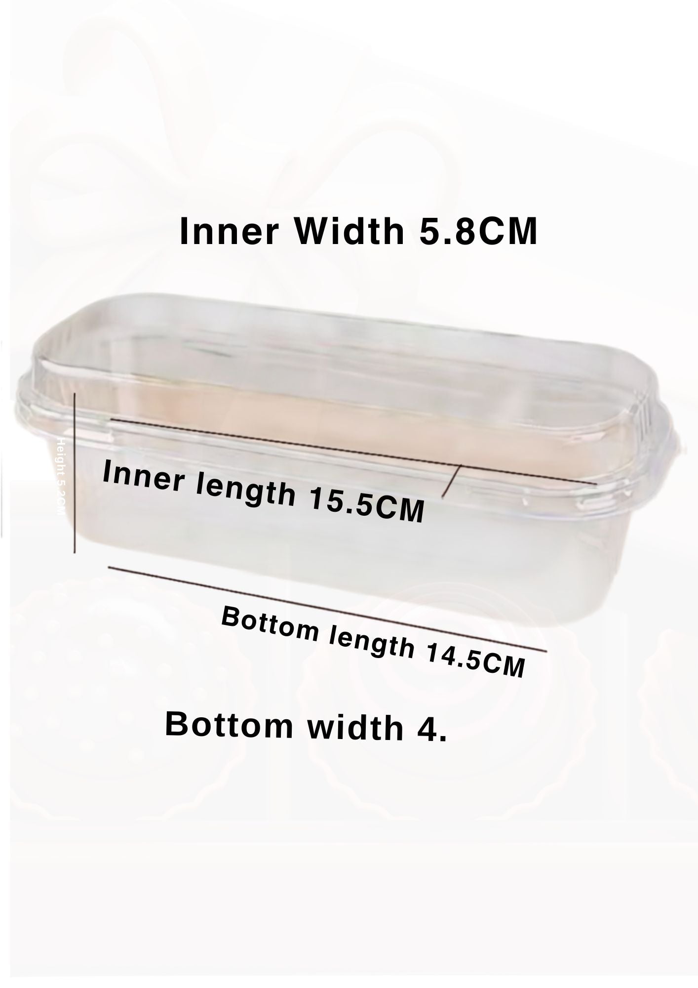 Dessert/Cake Box – Clear, Lightweight Bakery Packaging (20 pcs)