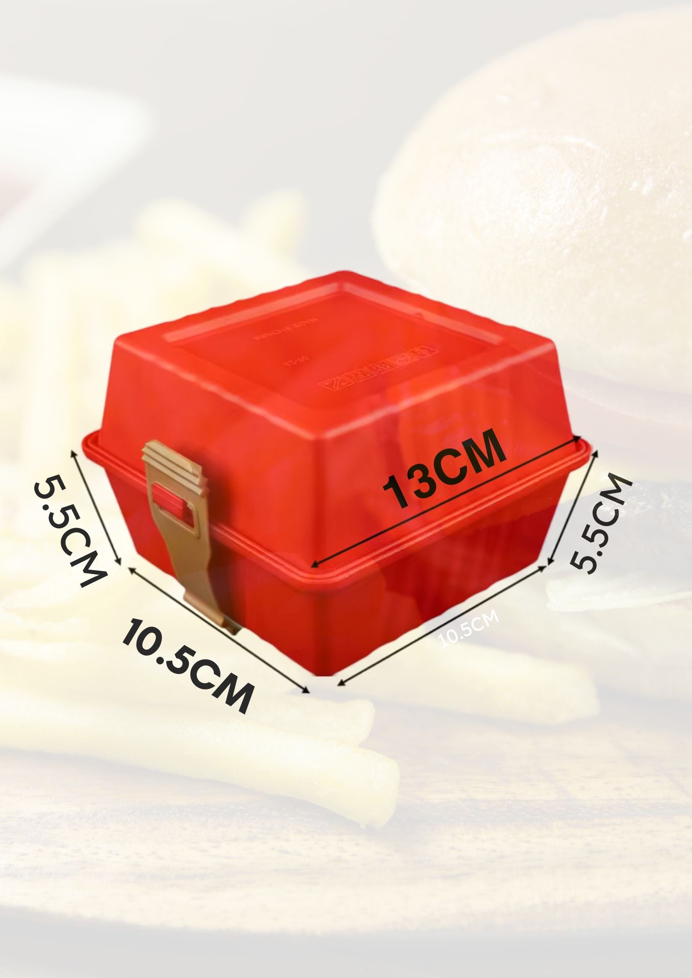 Premium Reusable Burger Box – Secure & Grease‑Resistant – Take‑Away Ready
