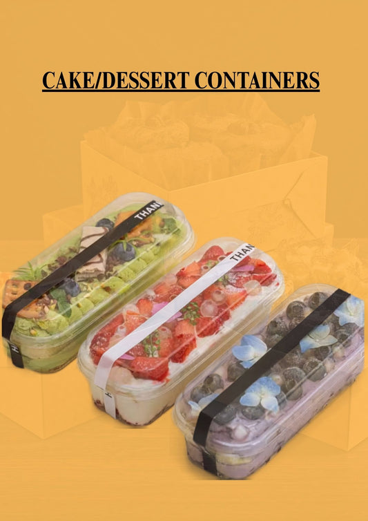 Dessert/Cake Box – Clear, Lightweight Bakery Packaging (20 pcs)