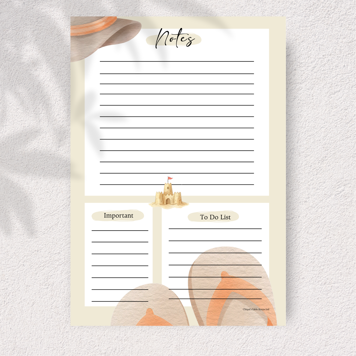 Beach Bliss Stationery Set – Notes &amp; Memo Pads