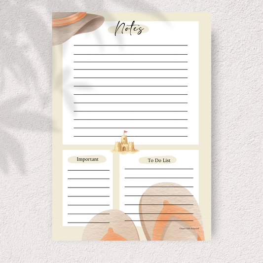 Beach Bliss Stationery Set – Notes &amp; Memo Pads