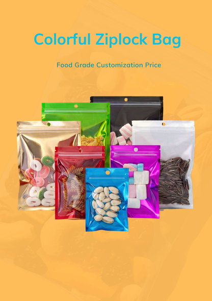 Colorful Ziplock Bag - Resealable Stand‑Up Pouches