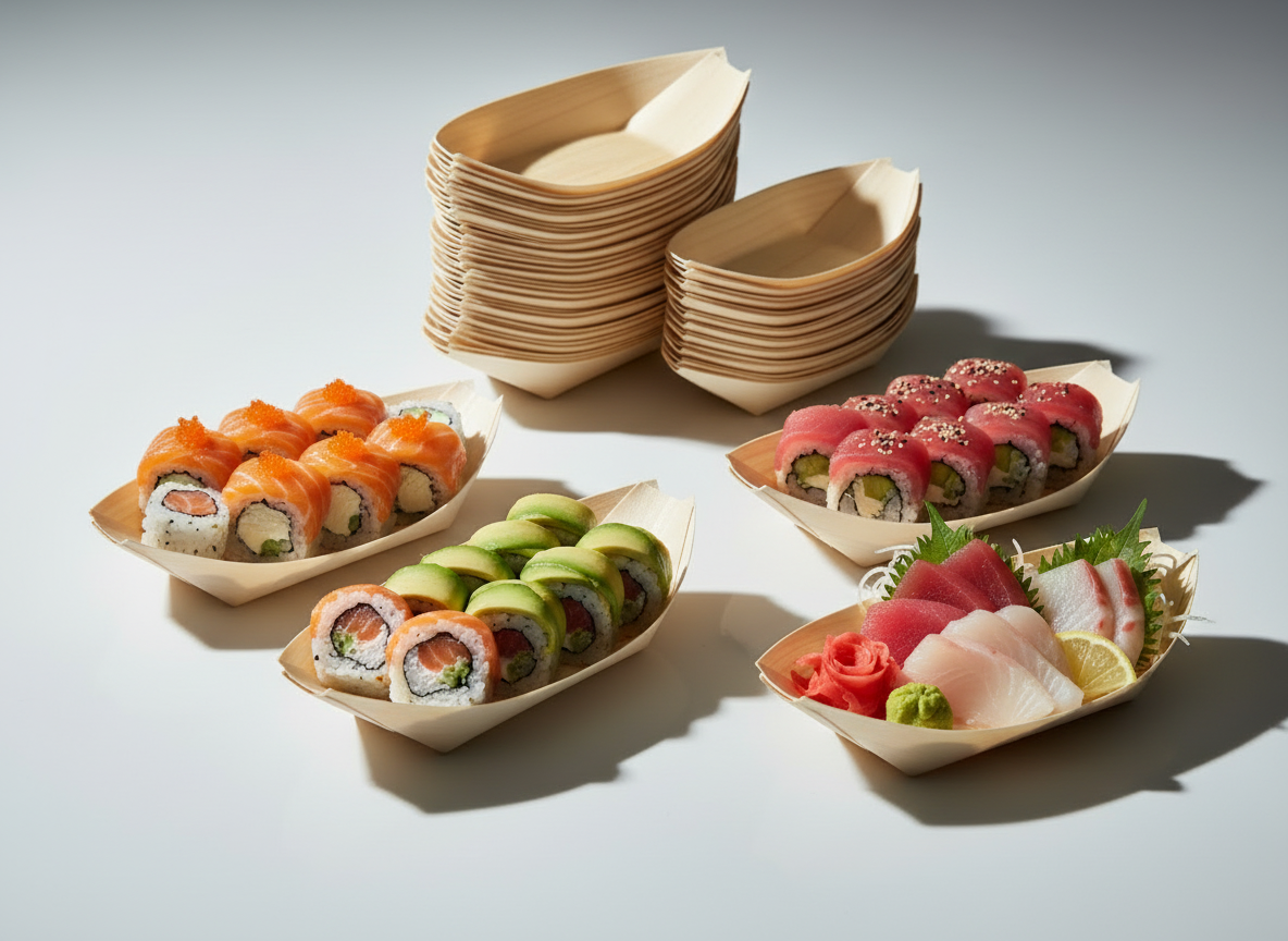 Sushi Dish- Grease‑Resistant Snack Boats