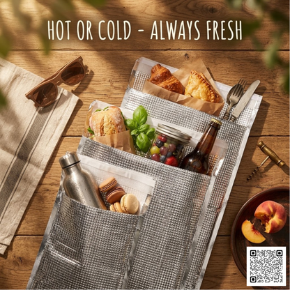 Foil Insulated Food Bags | Thermal Hot Cold Pouches (10pcs)