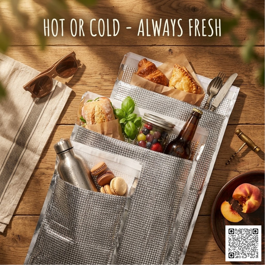 Foil Insulated Food Bags | Thermal Hot Cold Pouches (10pcs)