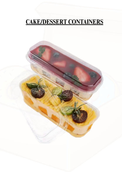 Dessert/Cake Box – Clear, Lightweight Bakery Packaging (20 pcs)