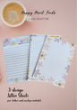 Floral Letter Writing Set | 3‑Design Stationery Sheets with Envelopes and Stickers | Happy Mail Finds Collection