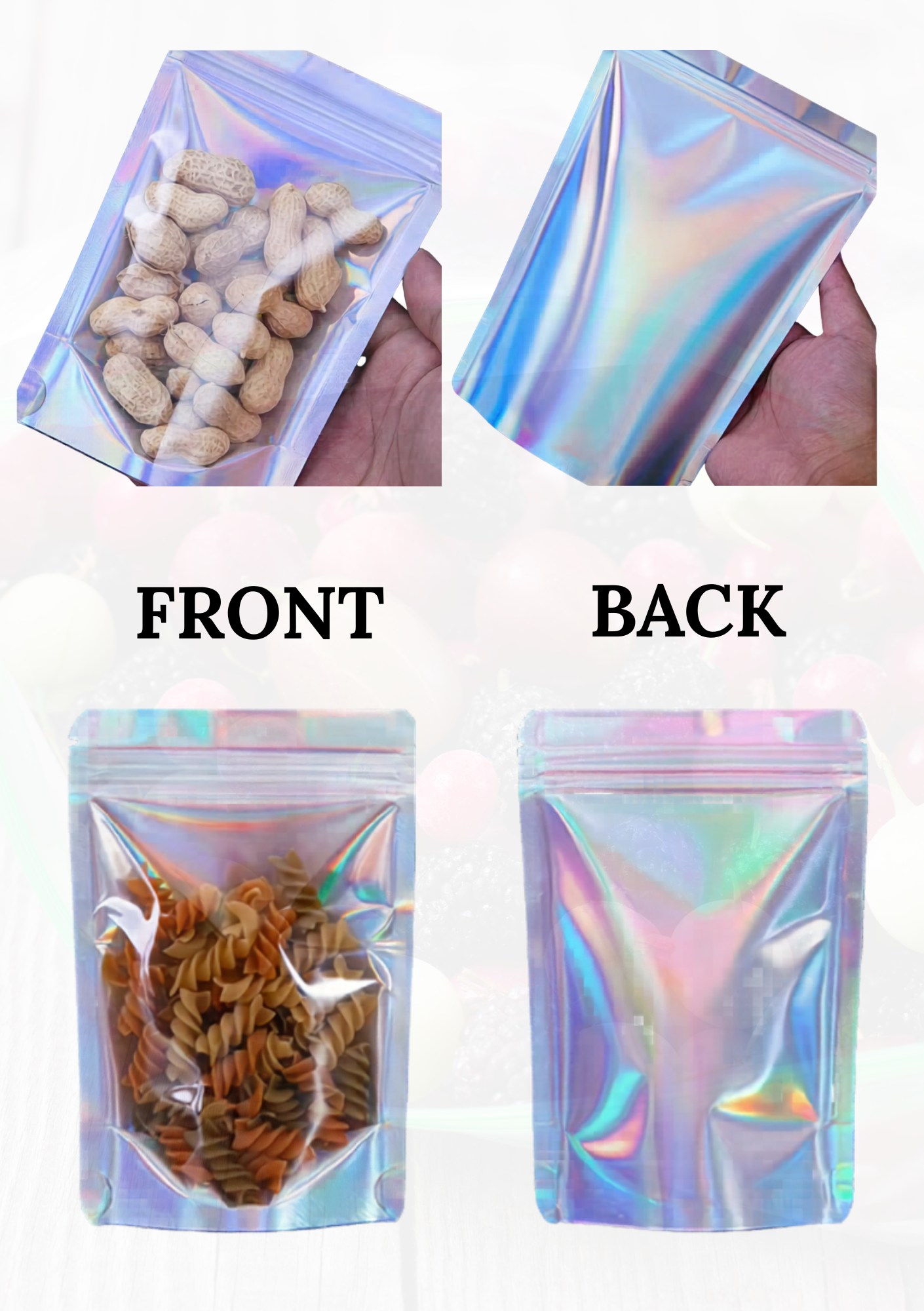Laser/Holographic Stand-up Pouches
